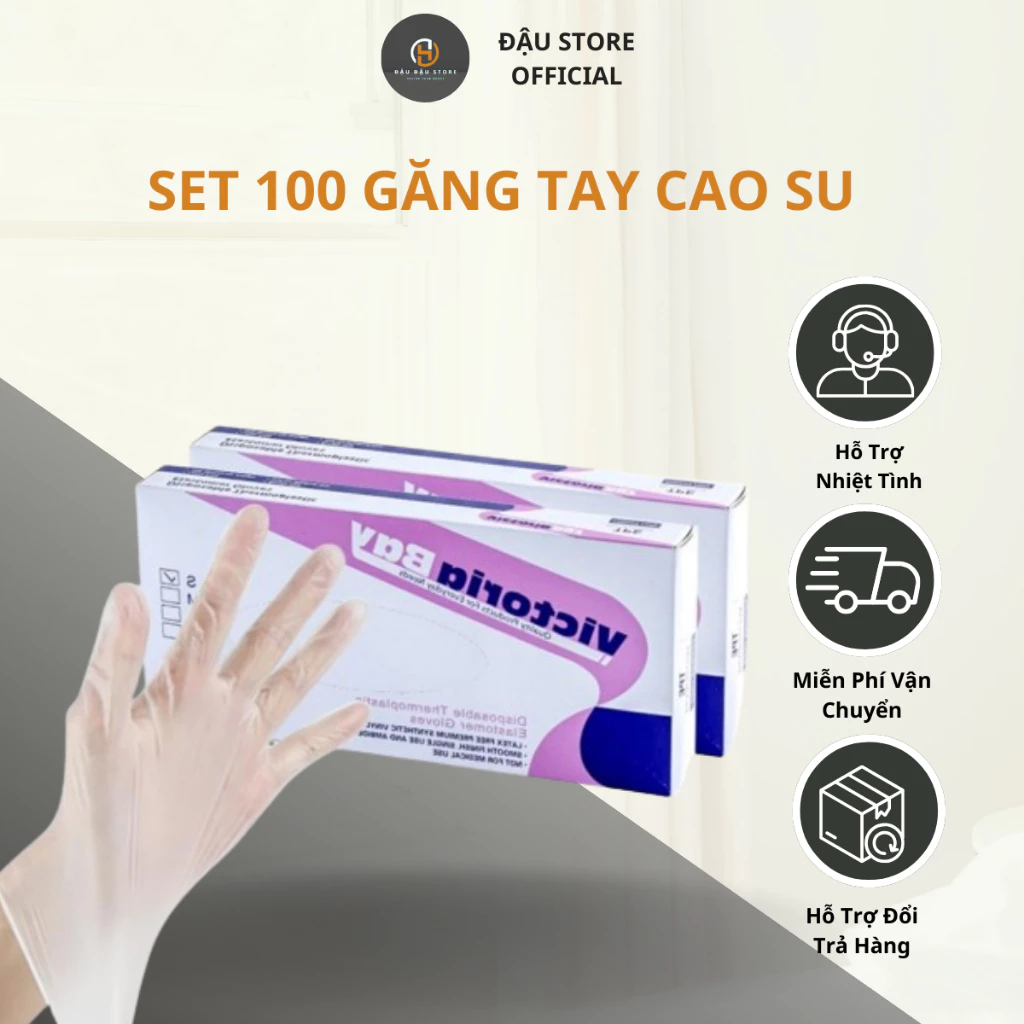 Hộp 100 Găng Tay TPE Victoria Bay Cao Cấp – Dẻo Dai, Ôm Tay, Dùng Cho Nấu Ăn, Chế Biến Thực Phẩm Và Vệ Sinh
