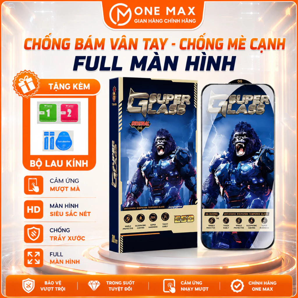 Kính cường lực iphone WK GIÁP SẮT cho IP 16 15 14 13 12 11 promax x xs chống bám vân tay mẻ cạnh viền độ cứng 9H