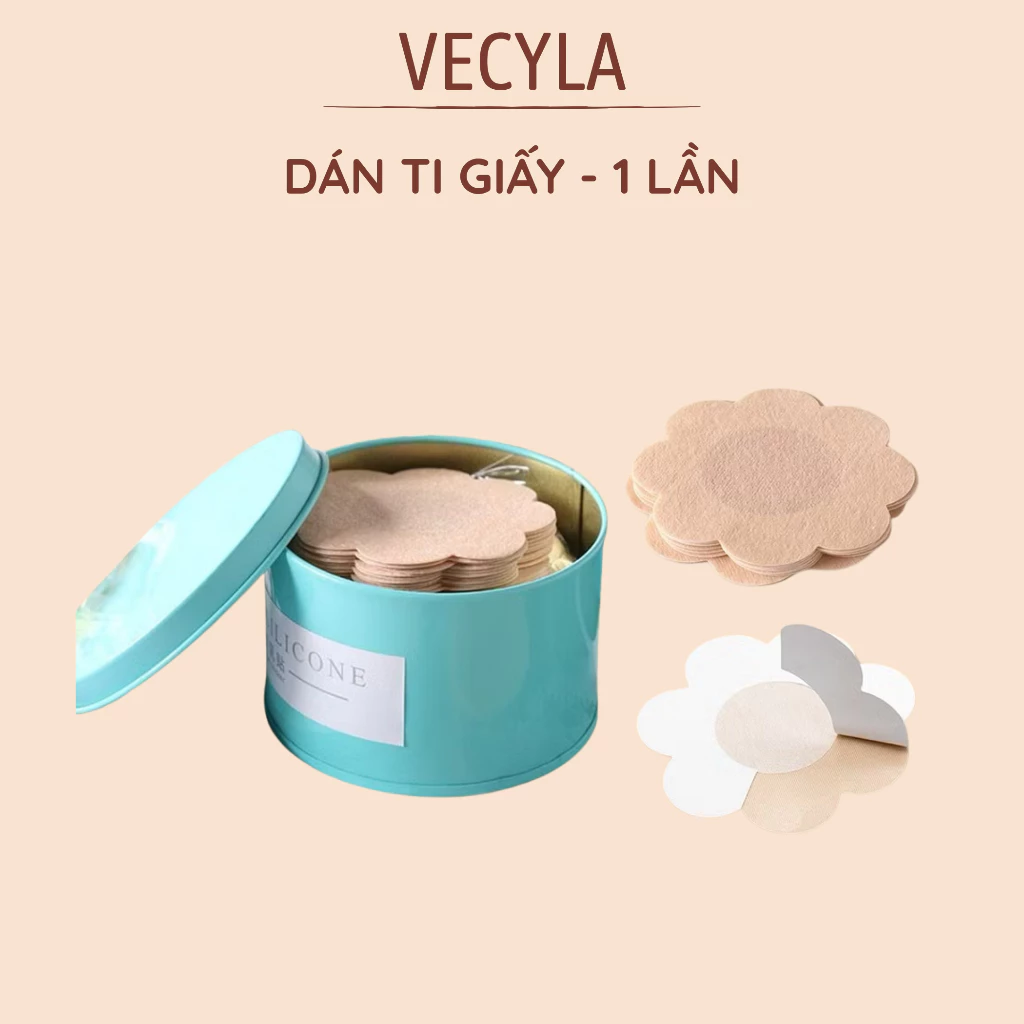 Hộp 30 đôi dán ti giấy VECYLA dùng 1 lần cực sang chảnh