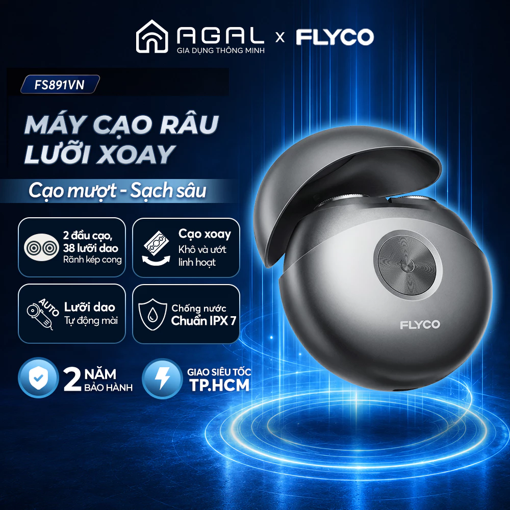 Máy cạo râu điện Flyco FS891VN Cạo mượt, Sạch sâu | Kháng nước toàn thân - Bảo hành 2 năm