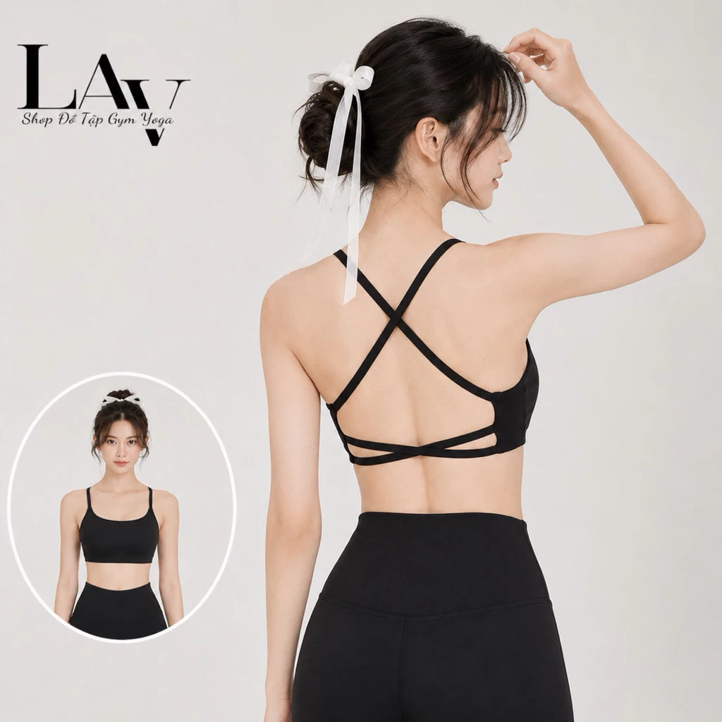 Áo bra tập gym, yoga thể thao nữ, áo bra đan lưng hở lưng sexy- LAV Activewear/WX399