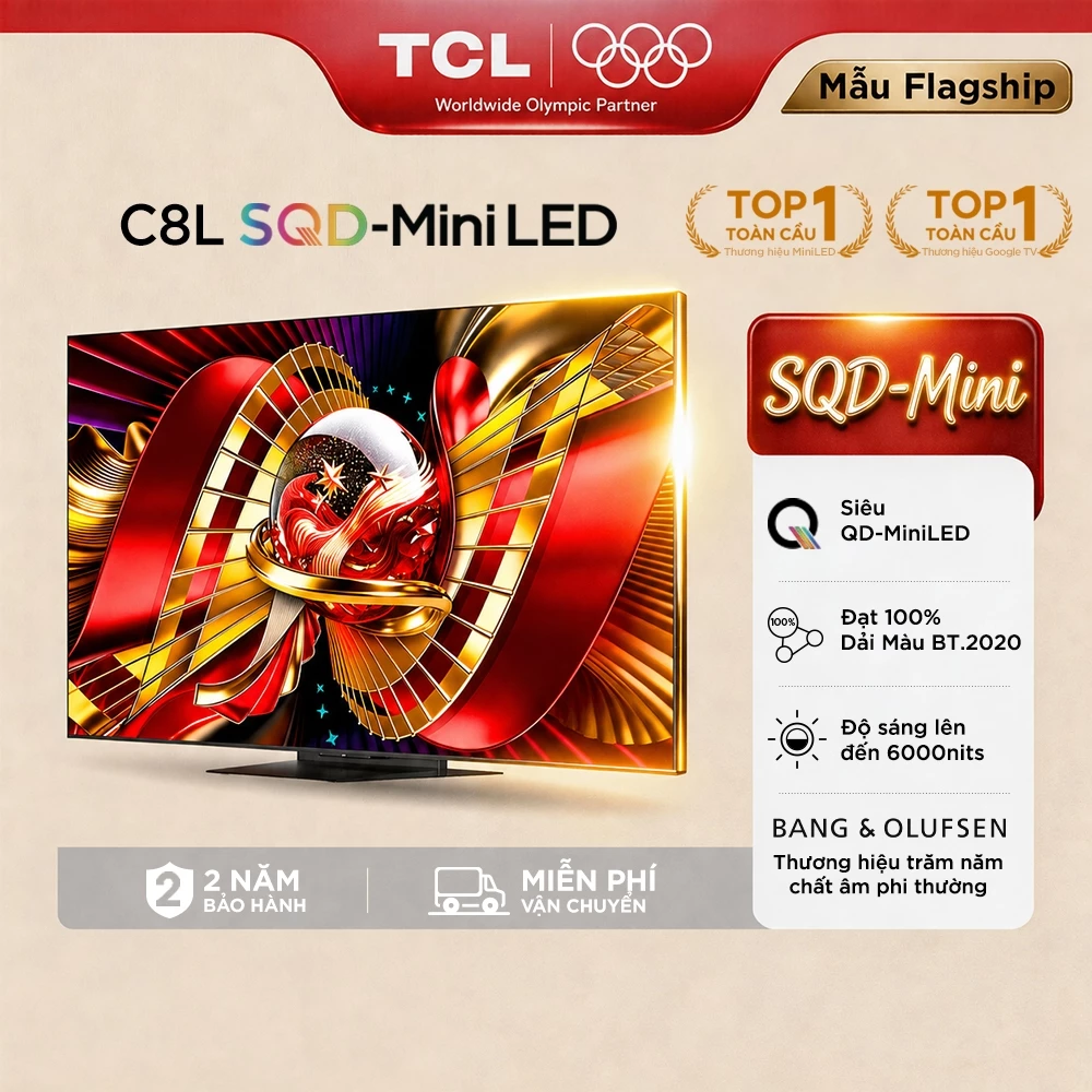 【SQD-Mini】TCL 55 inch  55C8L, độ sáng Super HDR, âm thanh Master Sound by Bang & Olufsen