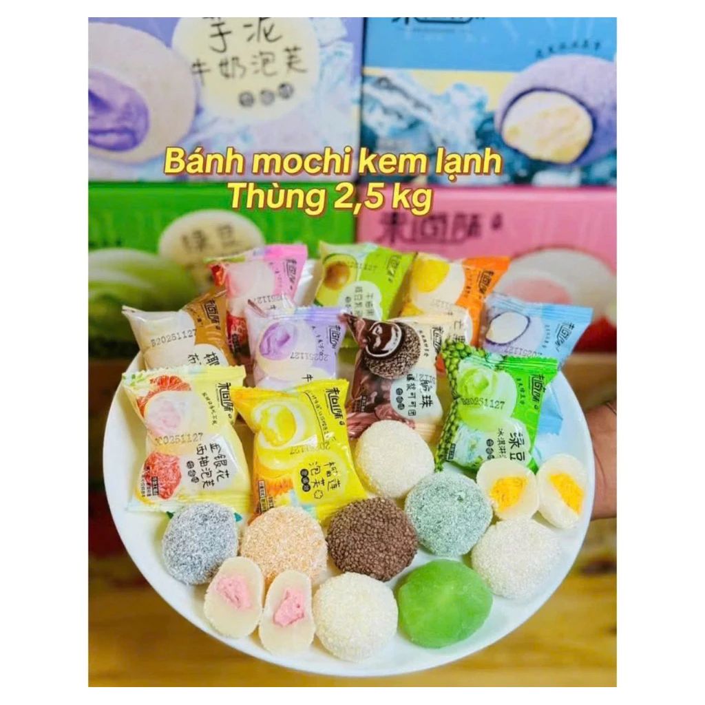 Bánh Mochi Tuyết Kem Tươi 2,5kg