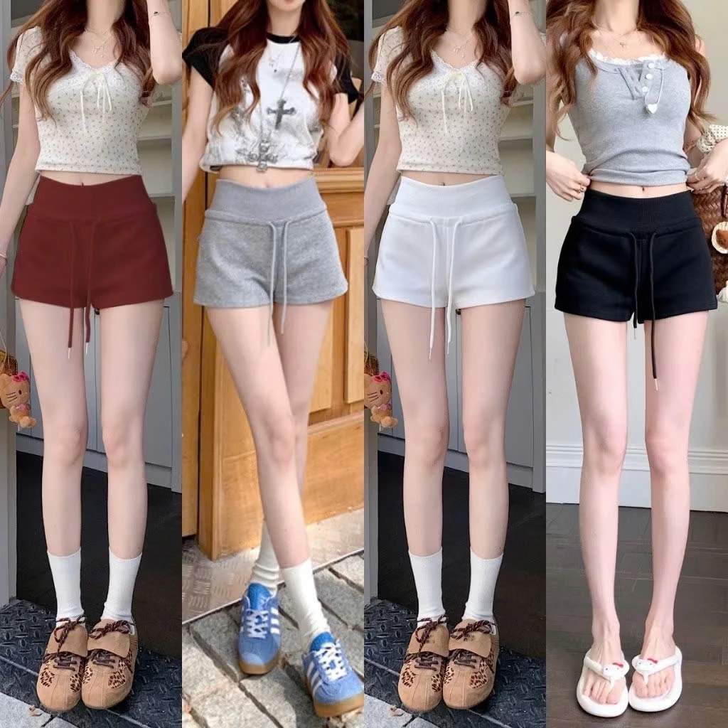 Quần short nữ 1977 form rộng thể thao co giãn - quần đùi mặc nhà hot trend