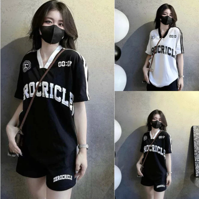 Bộ thun nữ mặc nhà chất cotton su set bộ đùi phom rộng mùa hè bộ short thời trang giá rẻ in erocric