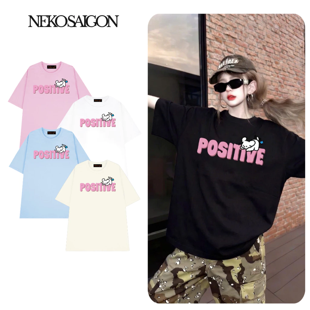 Áo thun tay lỡ form rộng unisex Neko.sg ATL427