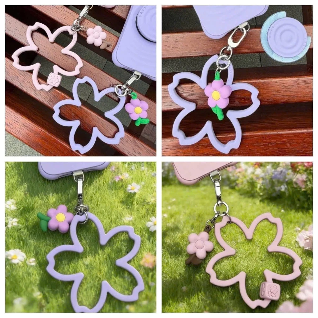 Dây Đeo Nhà CaseTifg Cao Cấp Hoa Anh Đào Đeo Tay Hoa Hồng / Đeo Tay Hoa Tím / Charm Đeo Trái Tim