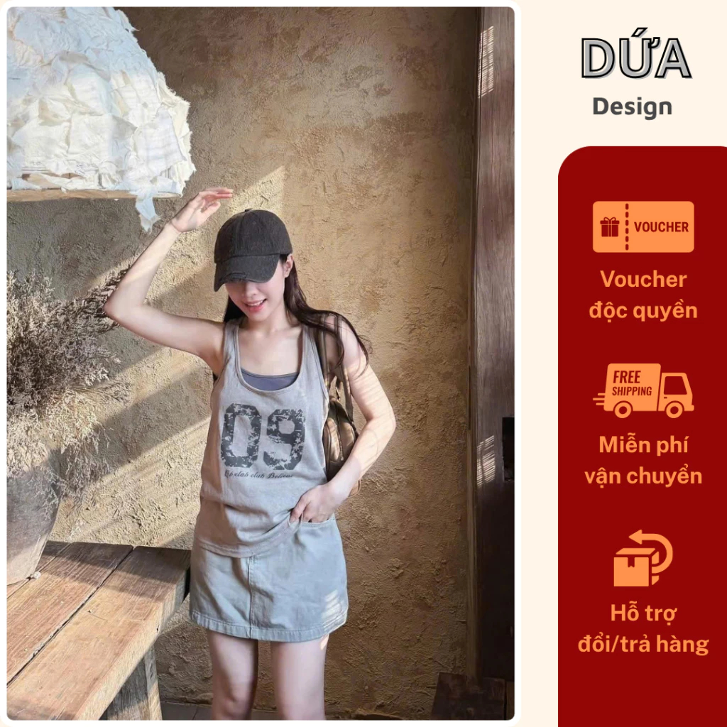 P9 Áo Ba Lỗ 09 Chất Cotton Thoáng Mát Form Rộng Phong Cách Trẻ Trung Năng Động