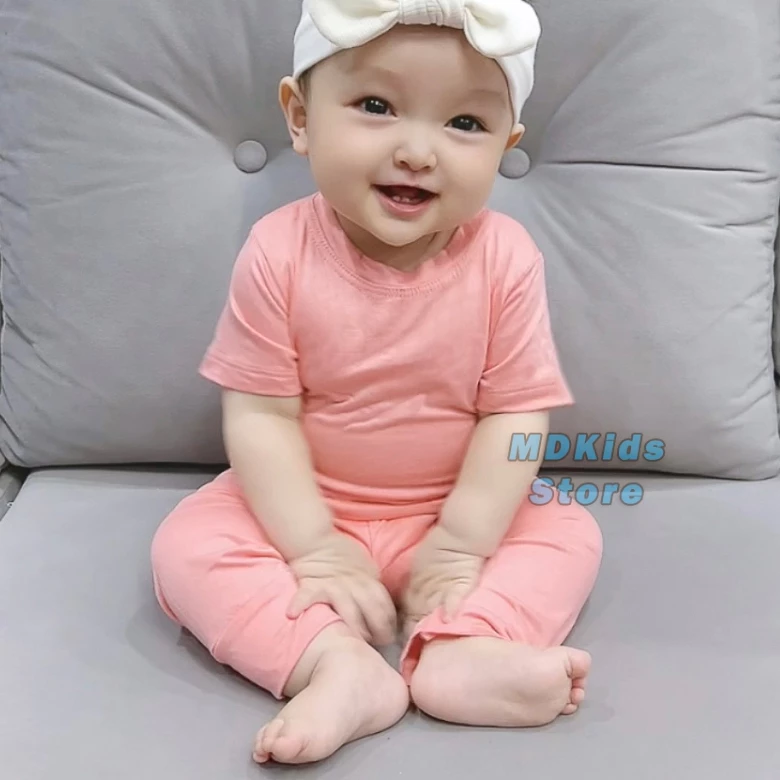 BỘ ÁO CỘC TAY QUẦN DÀI thun lạnh cho bé trai,bé gái ( 5-15kg ) MDKIDS.