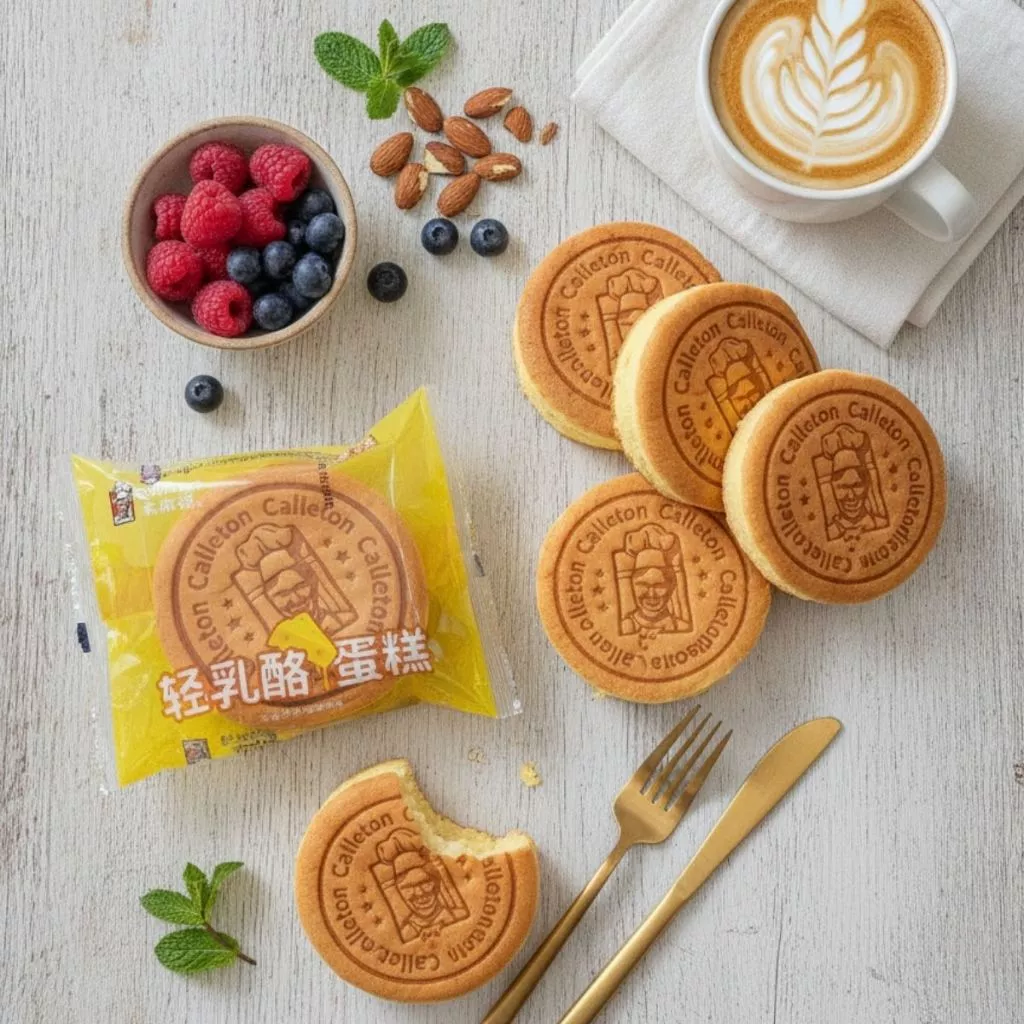 [1kg] Bánh Bông Lan Đồng Xu Calleton Vị Phô Mai Béo Ngậy, Bánh Ăn Vặt Nội Địa Trung Mềm Mịn