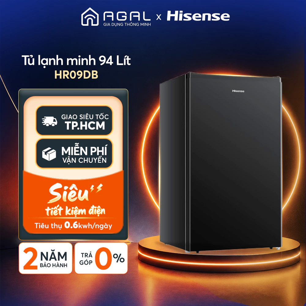 Tủ lạnh Mini 94 lít Hisense HR09DB/ HR09DW, Tiết kiệm điện, Trả góp 0%, Bảo hành 2 năm