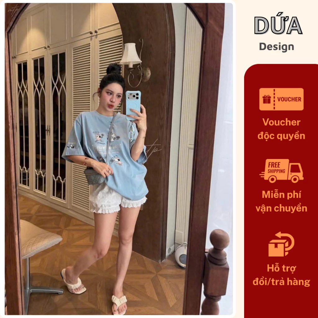 P13 Áo Phông PNNDA Form Rộng Chất Cotton Mềm Mịn Thoáng Mát Phong Cách Hàn Quốc Trẻ Trung