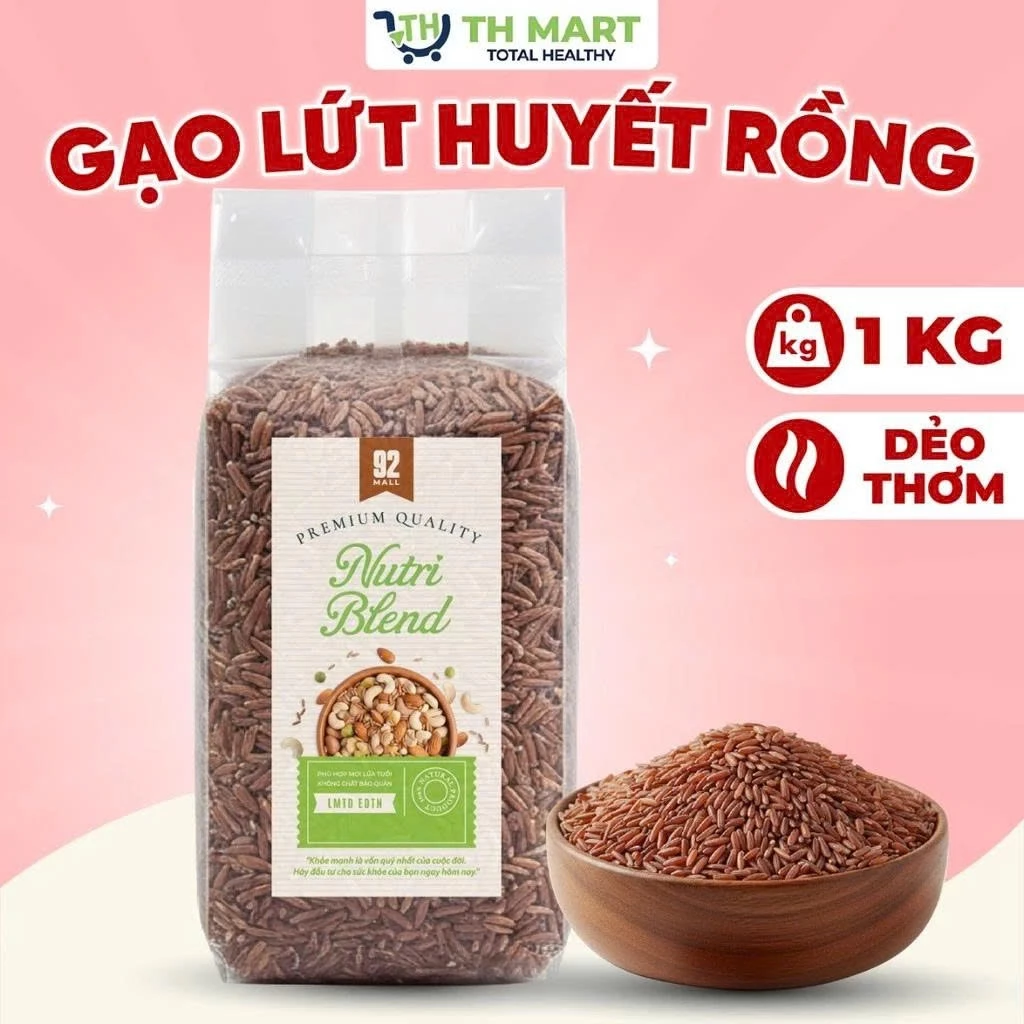 [Healthy] 5KG Gạo Lứt Huyết Rồng Điện Biên Cao Cấp Ăn Kiêng Giảm Cân Túi Hút Chân Không