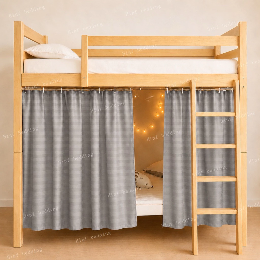Rèm che giường tầng kí túc xá , che gác trọ decor vải phi lụa basic giá rẻ kèm dây treo