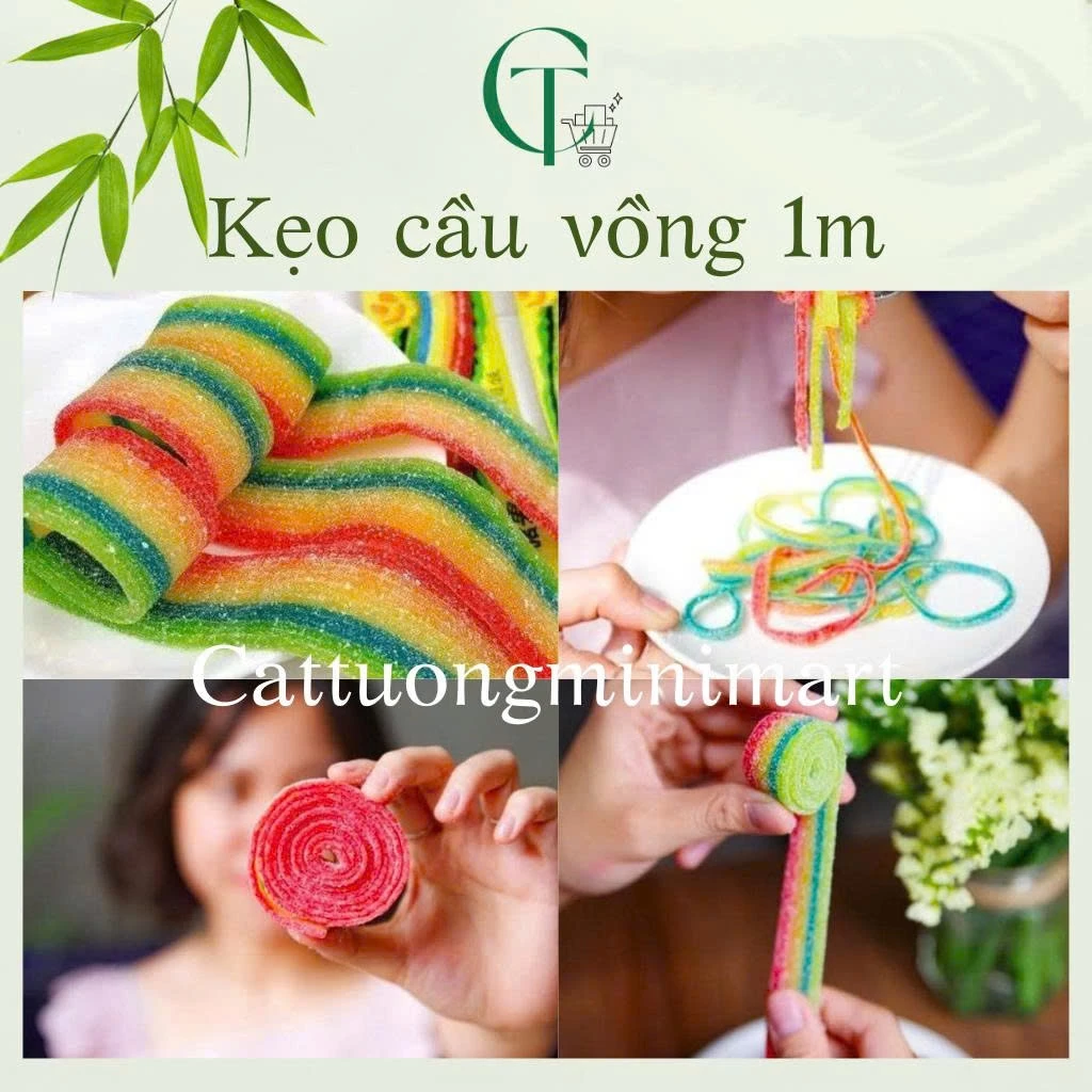 Hộp Kẹo dẻo cầu vồng Chupa chups dài 1m 12 gói 50g - ăn vặt nhà Cattuongminimart