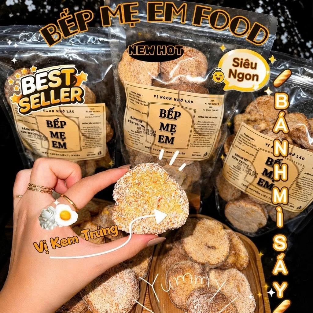 Bánh Mì Kem Trứng - Giòn Rụm / Thơm Ngậy / Đẫm Vị chuẩn vị nhà làm Bếp Mẹ Em