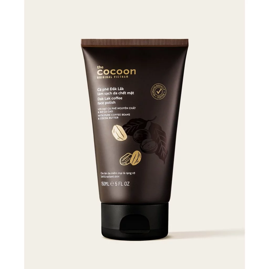 Tẩy da chết mặt Cocoon cà phê Đắk Lắk làm sạch da mặt cho làn da mềm mại,rạng rỡ 150ml