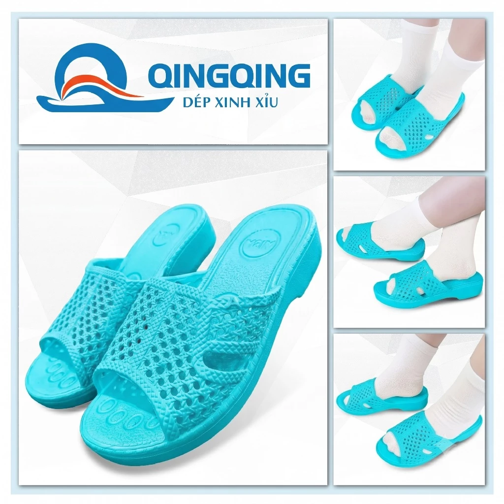Dép tổ ong ASIA Xanh Biển cao cấp, siêu nhẹ, đế dày 3.5cm,chống trơn trượt,FORM CHUẨN-DME369-Có HĐĐT