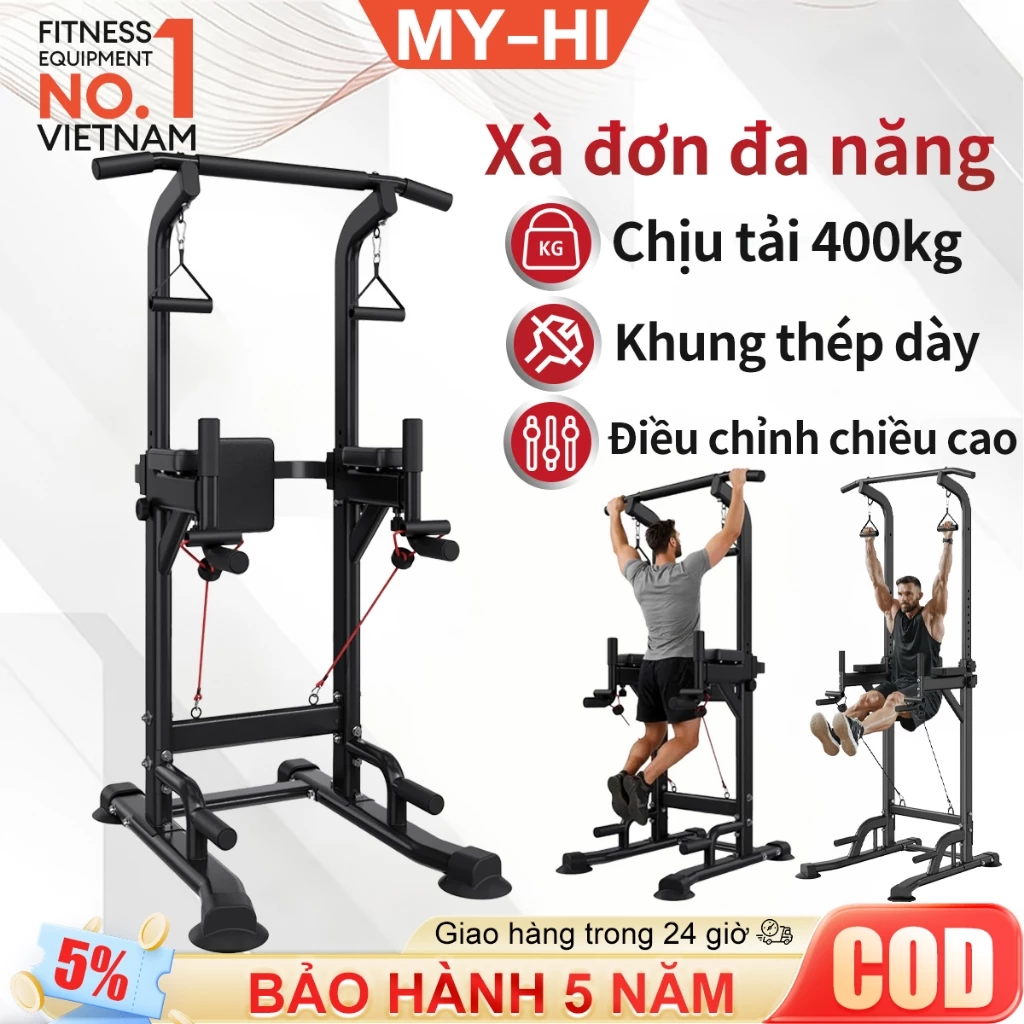 Xà đơn đa năng, Thép dày, Chiều cao có thể điều chỉnh, Chịu tải 400kg, Thiết bị tập thể dục tại nhà, Xà đơn gắn cửa
