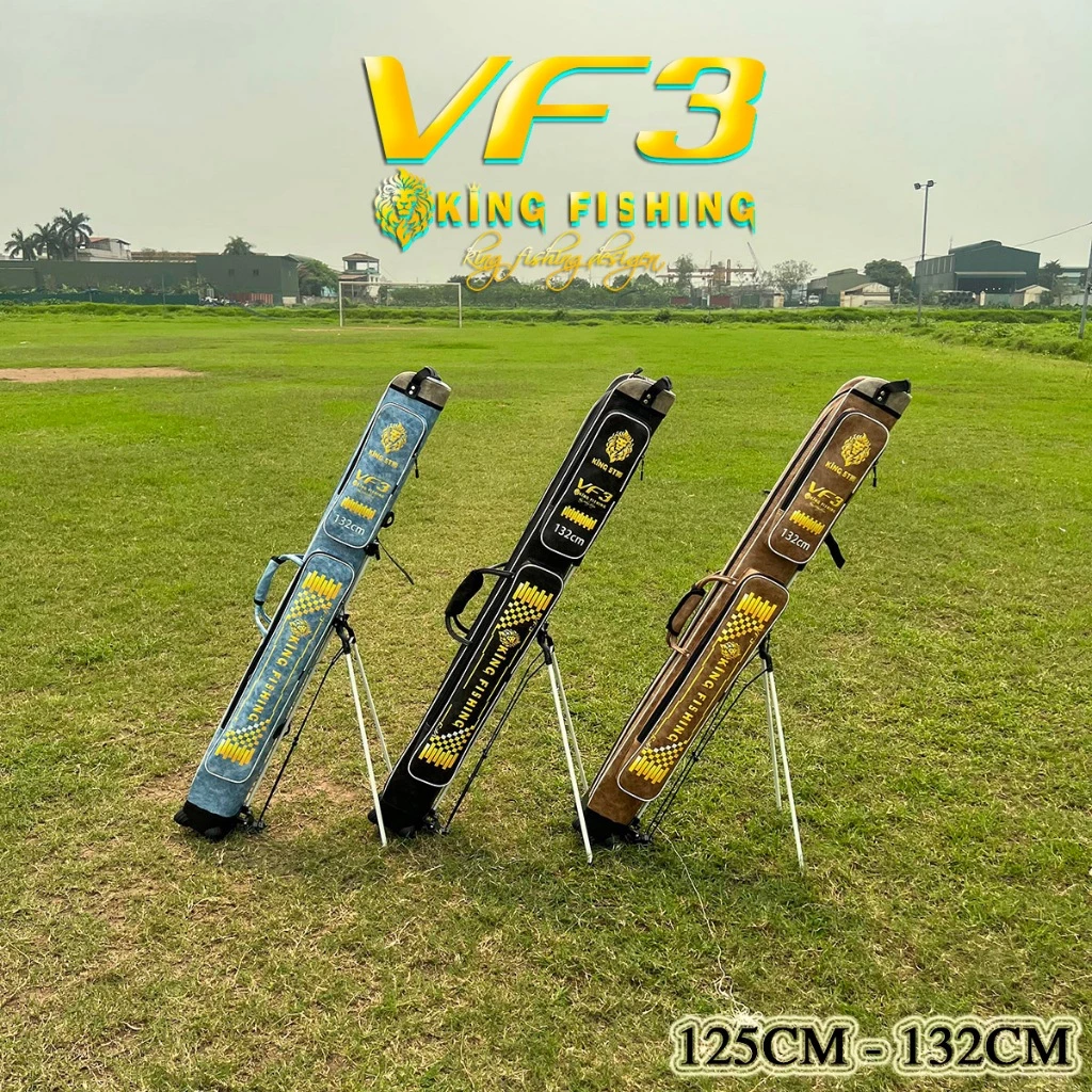 Túi Đựng Cần KING VF3 2 Ngăn 1m25 và 1m32 Có Chân Chất Liệu Da Cao Cấp - BB80