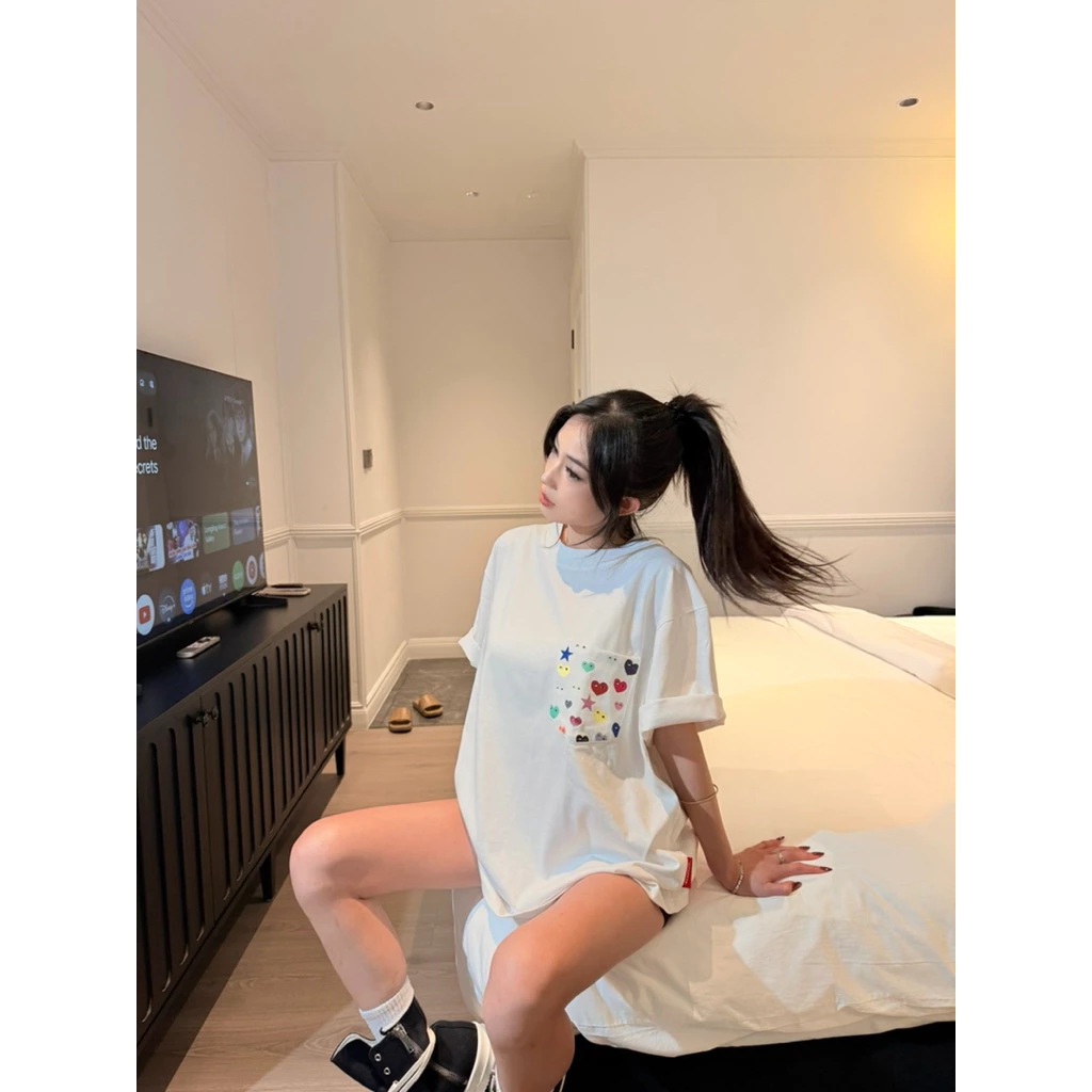 Áo Thun Form OVERSIZED Có Túi TRAFFY "Pocket Arts" Cotton 2 Chiều 260gsm Unisex