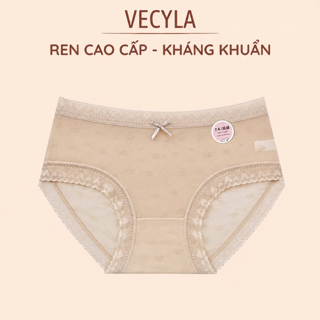 Quần lót nữ VECYLA  - Quần lót ren 7A chất nhẹ mát thấm hút mồ hôi khô thoáng