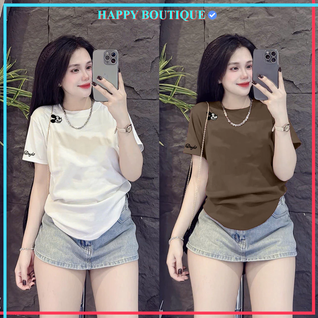 [40~60kg] Áo Thun Dáng Vừa Nữ B21 Vải BORIP Cotton Mềm Mịn Thoáng Mát [DAYDSEUP]