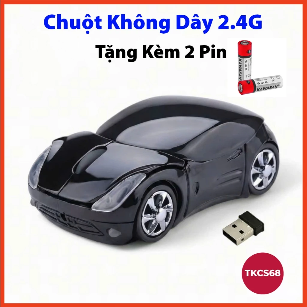 Chuột Không Dây 2.4Ghz Hình Xe Hơi  Thiết Kế  Cá Tính Và Độc Lạ  Mô Phỏng Siêu Xe Thể Thao Nhiều Màu Sắ