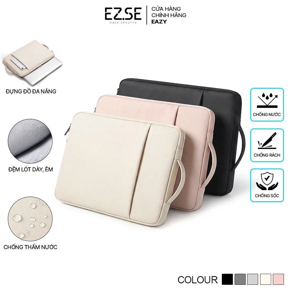 Túi chống sốc laptop ipad cao cấp EAZY TS04, Túi đựng máy tính bảng macbook 13" 14" 15.6" chống nước