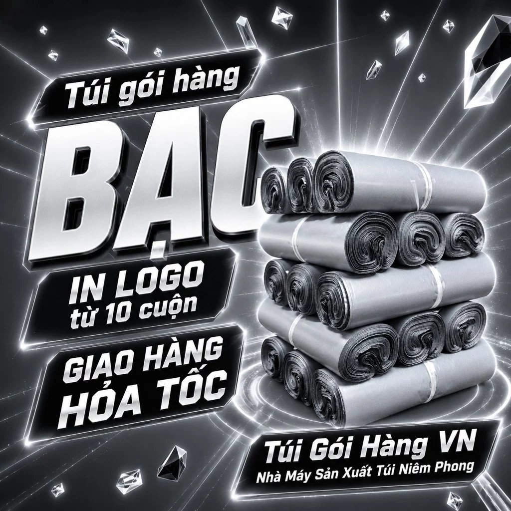 [1 Cuộn] Túi Niêm Phong Bạc 17x30, 25x35, 28x42, 32x45... Giá Đã Bao Gồm VAT - Giao Hỏa Tốc - Túi Gói Hàng VN