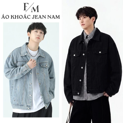 Áo Khoác Jean Nam Nữ Jacket Wash RETRO Suông Rộng Cúc Cài Áo Khoác Jean Denim Unisex BIGSIZE Vintage