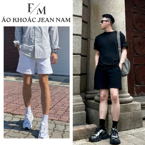 [COMBO 2 ] Quần Short Kaki Dù Nam Trắng Đen Cạp Chun Form Ngắn Trên Gối Thoáng Mát Quần Sooc Đùi Nam