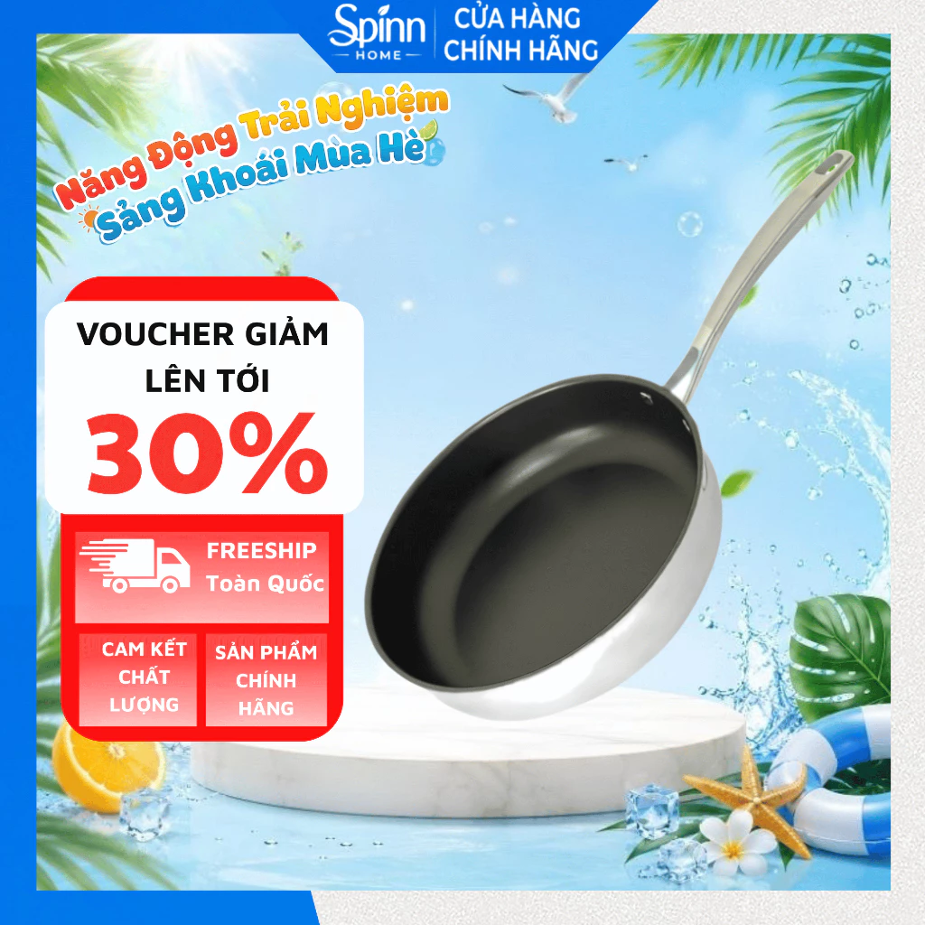 Chảo từ chống dính cao cấp orkin, chảo chiên xào đáy từ tay cầm dùng cho bếp từ bếp gas