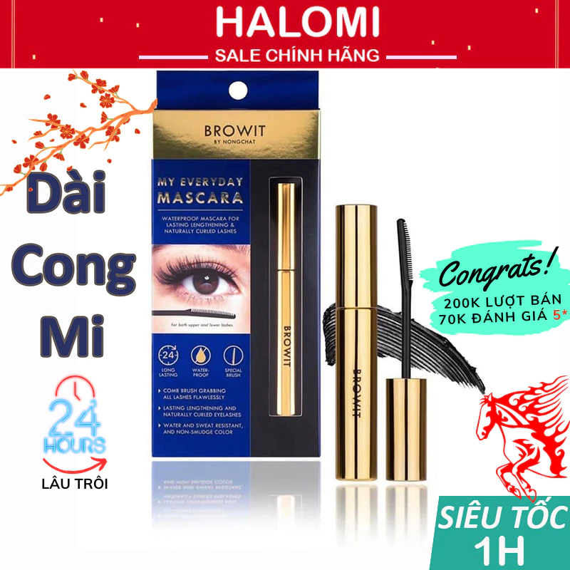 Mascara Browit Nongchat Thái Làm Dày Dài Mi Chuyên Dụng Cho Makeup