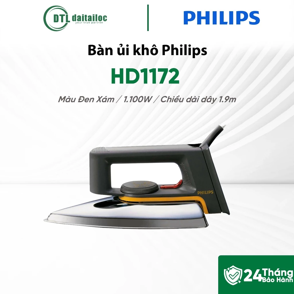 Bàn ủi khô Philips HD1172 | Chính hãng | Bảo hành 24 tháng