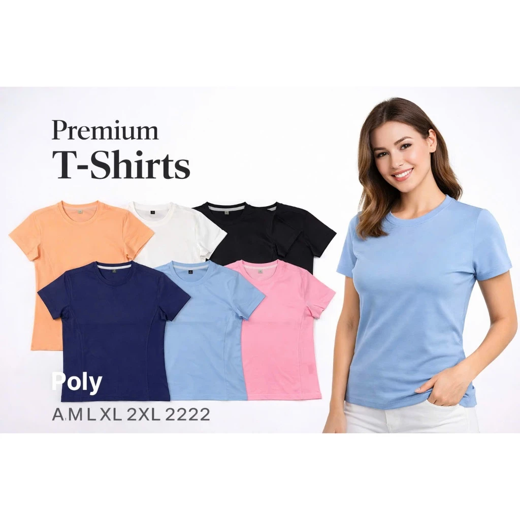 [Xả kho] Áo thun thể thao cổ tròn nữ thun poly lạnh cao cấp