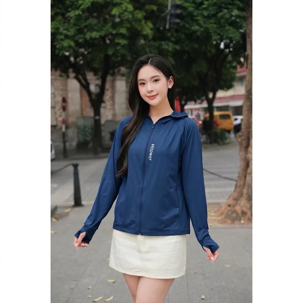 (Phiên Bản Nâng Cấp) Áo Chống Nắng Nữ Su Lạnh  UPF50+,Phiên Bản mới,mát hơn,mịn hơn,mềm hơn,túi khoá kéo tiện lợi