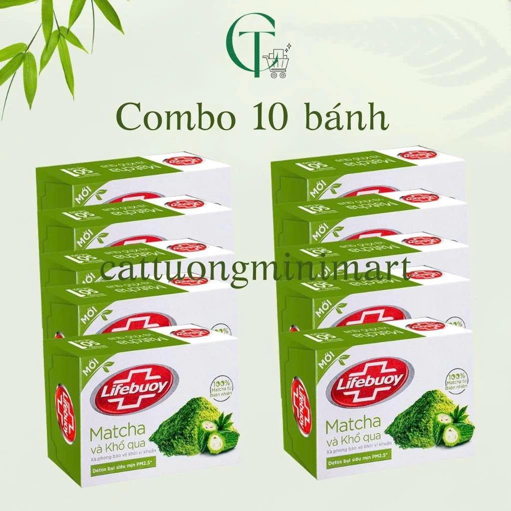 Bánh xà phòng, xà bông Lifebuoy Matcha Khổ Qua 90G