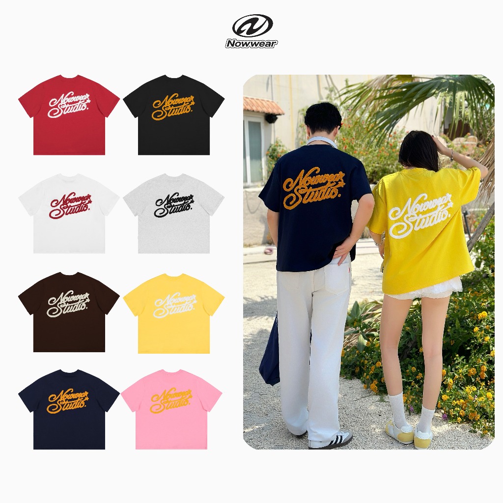 Áo Thun Boxy Thêu Xù Nowwear Form Rộng Chất Liệu Premium Cotton 250gsm TS25-01