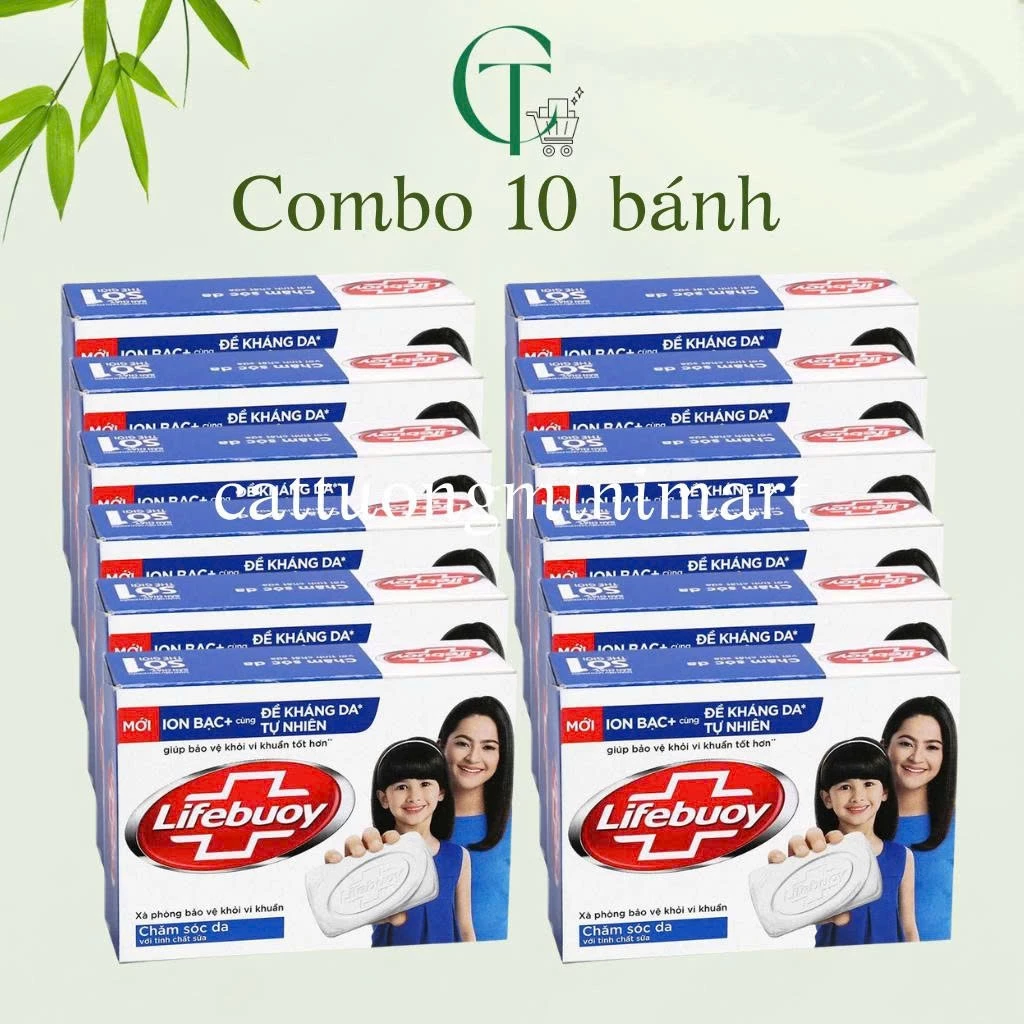 Xà phòng, xà bông cục Lifebuoy chăm sóc da tự nhiên 90 G