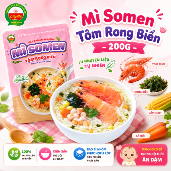 Mì Somen Tôm Rong Biển 200g - Cây Thị