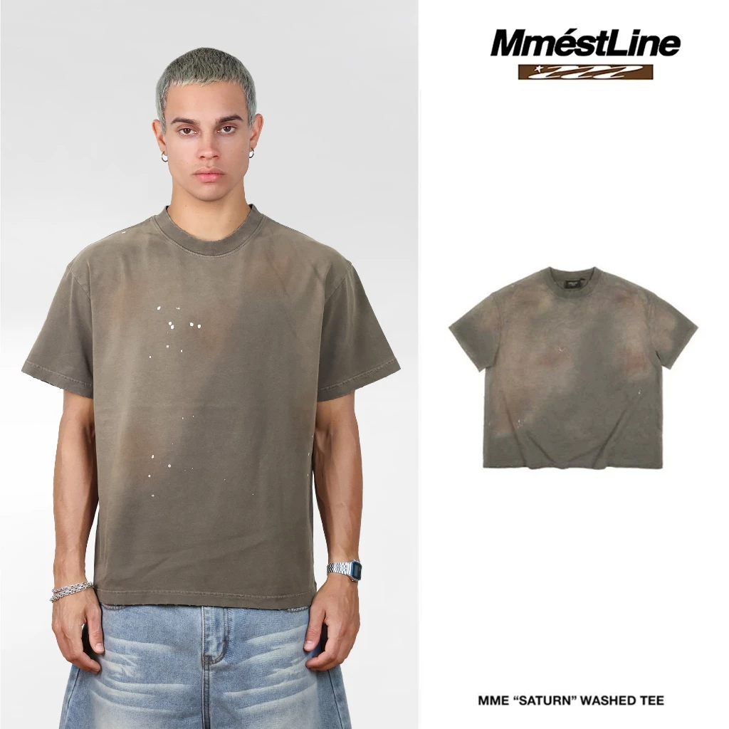 Áo thun MMESTLINE "SATURN" form Boxy Wash lụa vải Premium Cotton