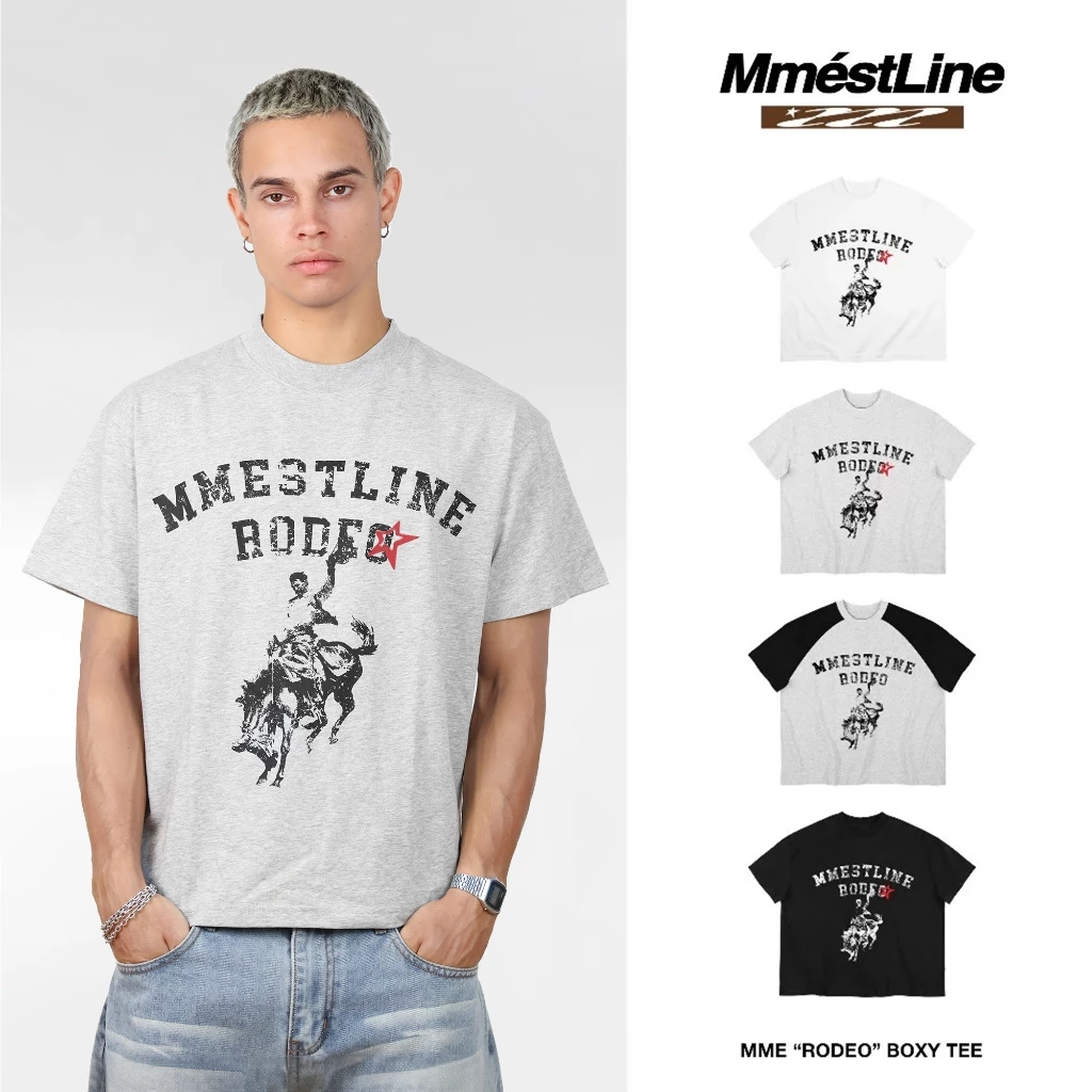 Áo thun MMESTLINE "RODEO" form Boxy in trame lụa vải Premium Cotton