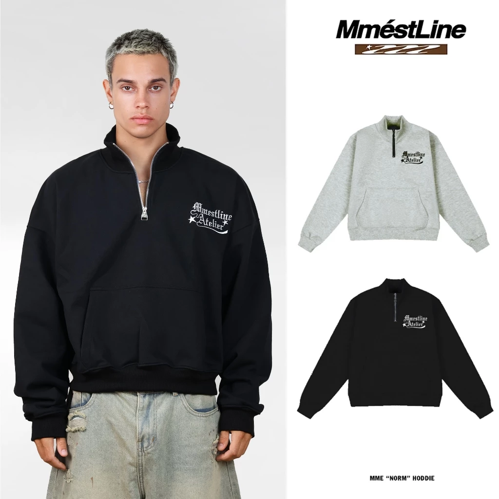 [Secret 5.5] Áo Khoác Hoodie Zip MMESTLINE "NORM" Form Boxy Nỉ Chân Cua