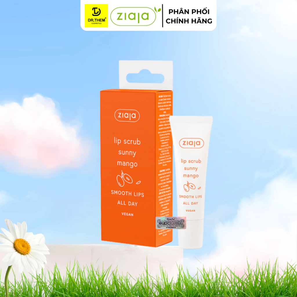 (DATE 3-2027) Tẩy Tế Bào Chết Môi Ziaja Sunny Mango Hương Xoài 12ml - Dr Thêm
