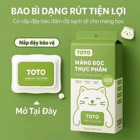 [Top Value] Túi 300 Cái Màng Bọc Thực Phẩm Treo Tường Chất Liệu PE An Toàn Tiện Lợi Có Chun Co Dãn Siêu Dai