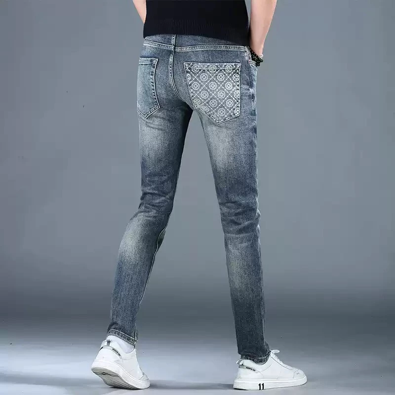 (Hàng Đẹp Cao Cấp) Quần Jean Nam Mẫu Mới Vải Dày Mềm Mặc Mát In Túi Thời Trang Menswear Có Túi Pants QJN 561