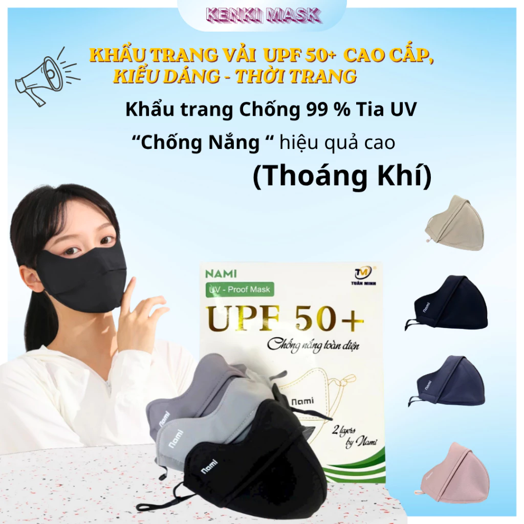 [Combo 5 Chiếc] Khẩu Trang Vải - Chống 99% Tia UV, UPF 50+  Phiên bản đặc biệt - Mẫu mới nhất