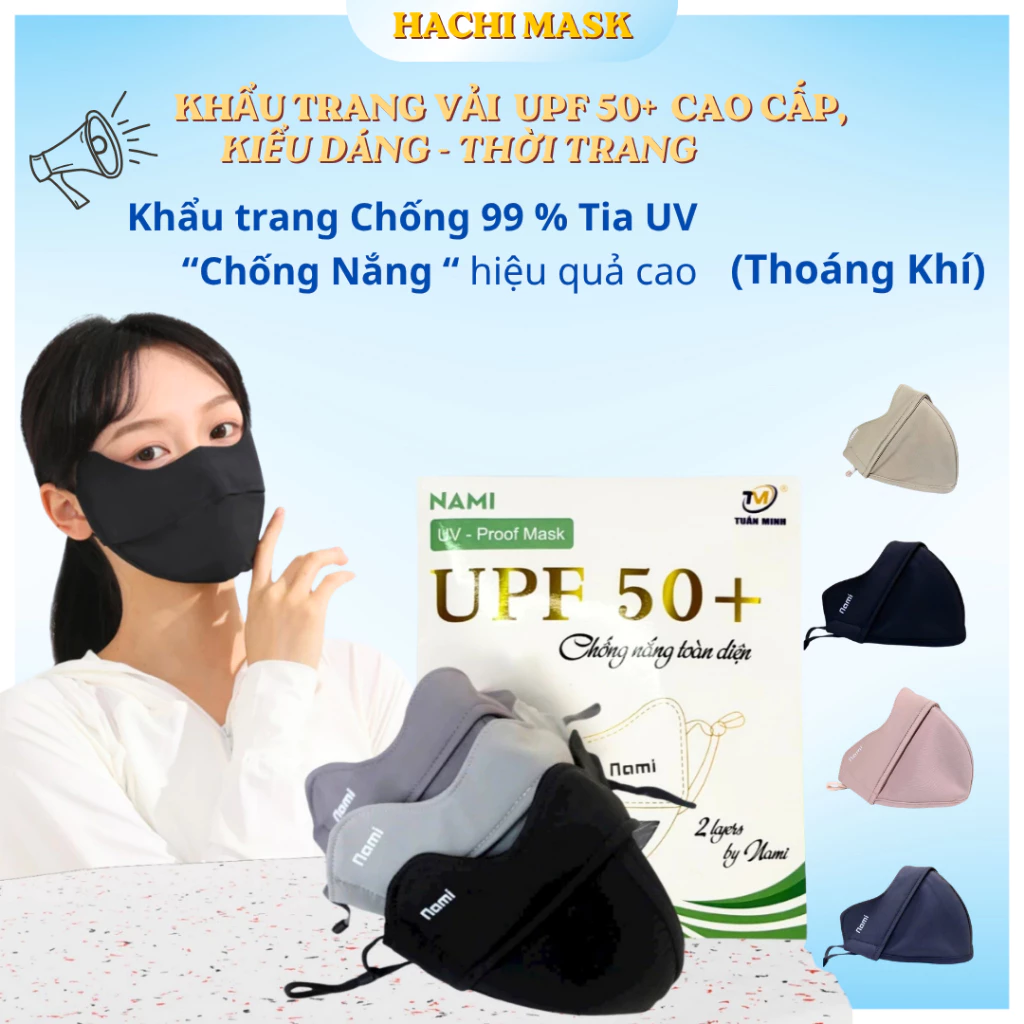 [Combo 5 Chiếc] Khẩu Trang Vải - Chống 99% Tia UV, UPF 50+  Phiên bản đặc biệt - Mẫu mới nhất