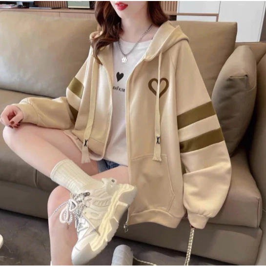 Áo Khoác Bomber Nữ Oversize Phối Màu Có Mũ Cá Tính Hot Trend NBT863